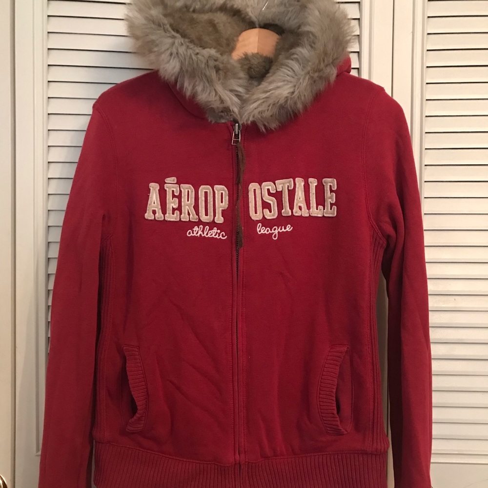 Women’s Aeropostale jacket with fur lining- XL